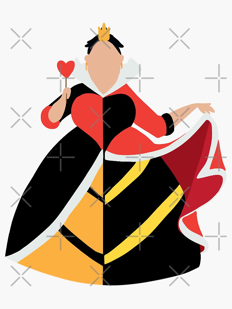 &quot;Queen of hearts &quot; Sticker for Sale by alessandrakan | Redbubble
