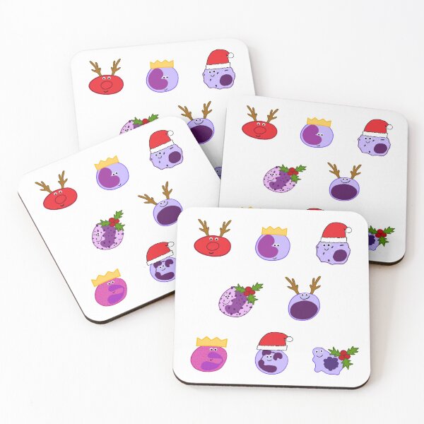 Item preview, Christmas Smiley Blood Cells designed and sold by starrypanda.