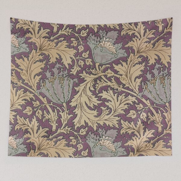 Item preview, William Morris Cotton Lawn (plum) pattern designed and sold by thomasjgaulton.
