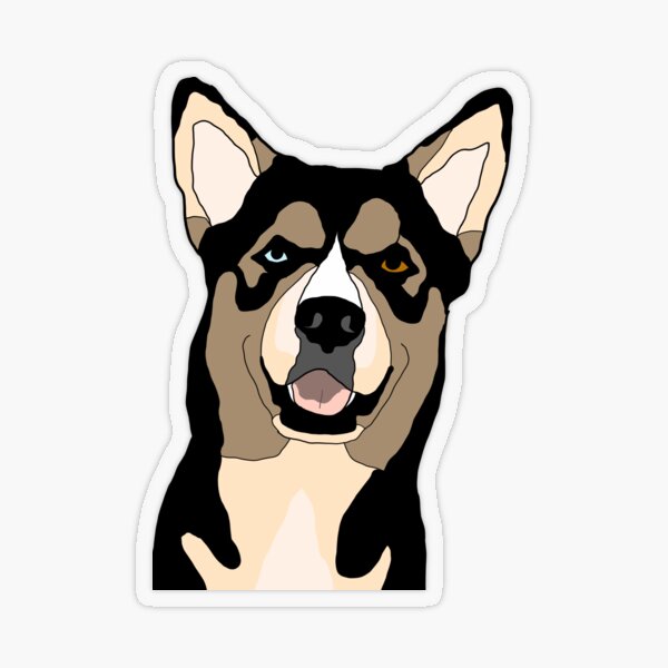 Gerberian Shepsky Transparent Sticker