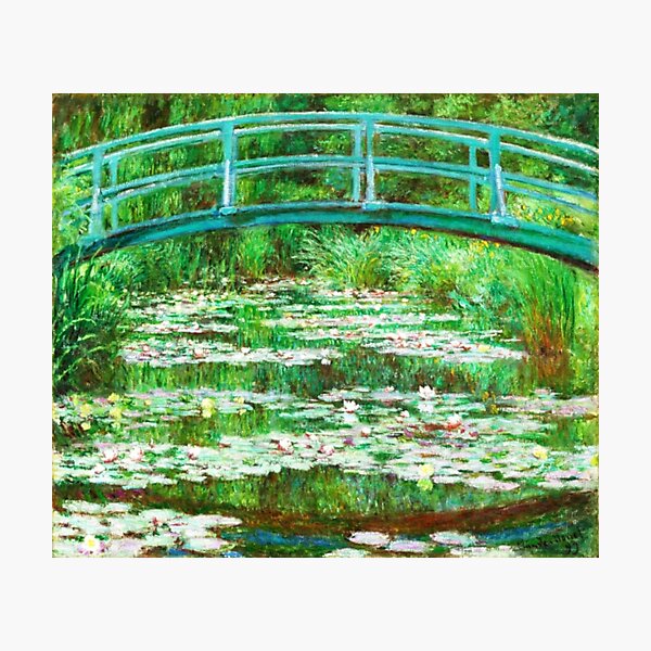 Claude Monet | "The Japanese Footbridge" - "The Water Lily Pond" Photographic Print