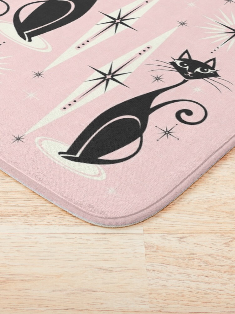 Disover Mid Century Meow Retro Atomic Cats LG ©studioxtine | Bath Mat