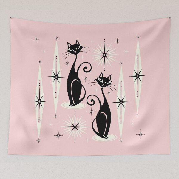 Item preview, Mid Century Meow Retro Atomic Cats LG ©studioxtine designed and sold by studioxtine.