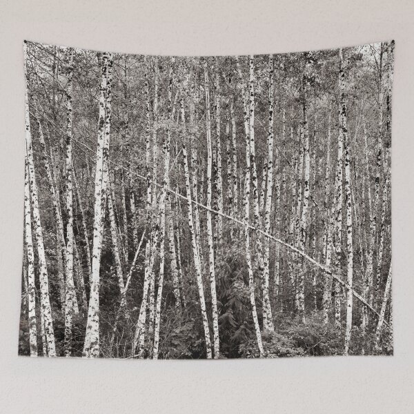 Item preview, Birch Grove in Black and White designed and sold by crimsonbamboo.