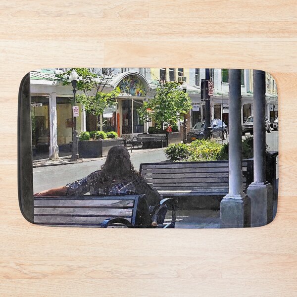 Item preview, Kingston NY - Relaxing on N Front St designed and sold by Susan Savad.