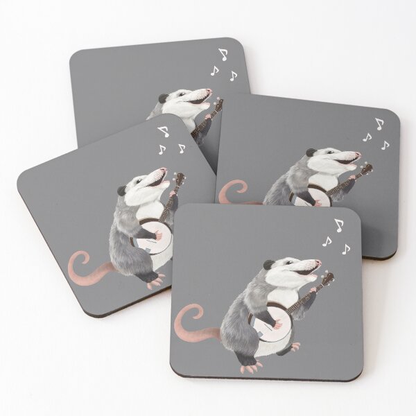 Item preview, Singing banjo player opossum musician designed and sold by Mehu.