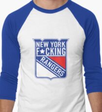 New York F*cking Rangers Logo T-Shirt Men's Baseball ¾ T-Shirt