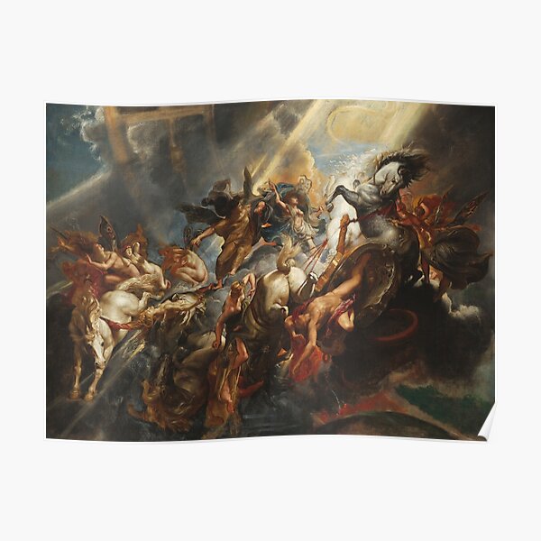 Peter Paul Rubens The Fall of Phaeton Zeus Greek mythylogy Famous Painting HD High Quality Poster