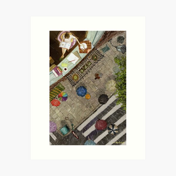 Do you like the rain? Art Print