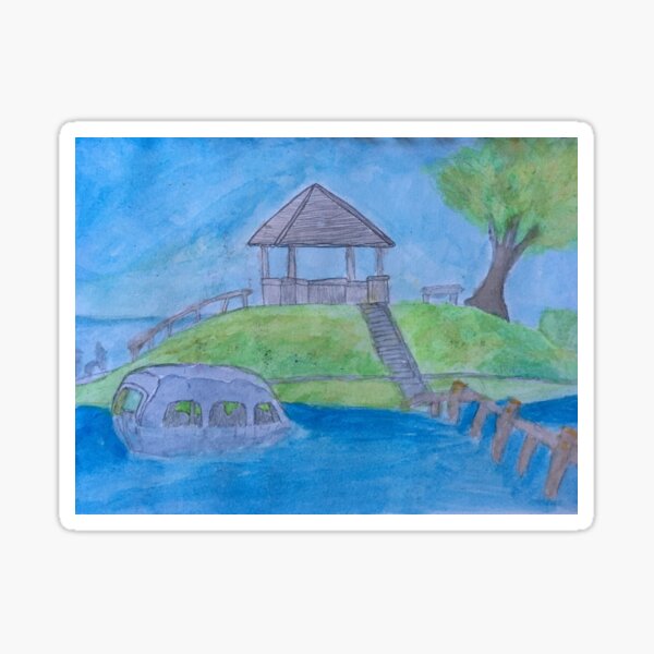 ponyo landscape Sticker