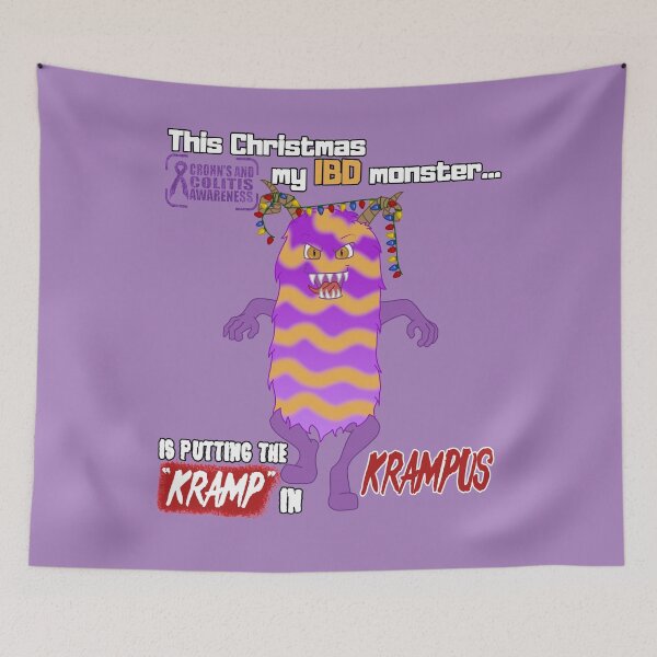 Item preview, IBD Monster, Krampus - Crohn's and Colitis Awareness designed and sold by poo-tee.