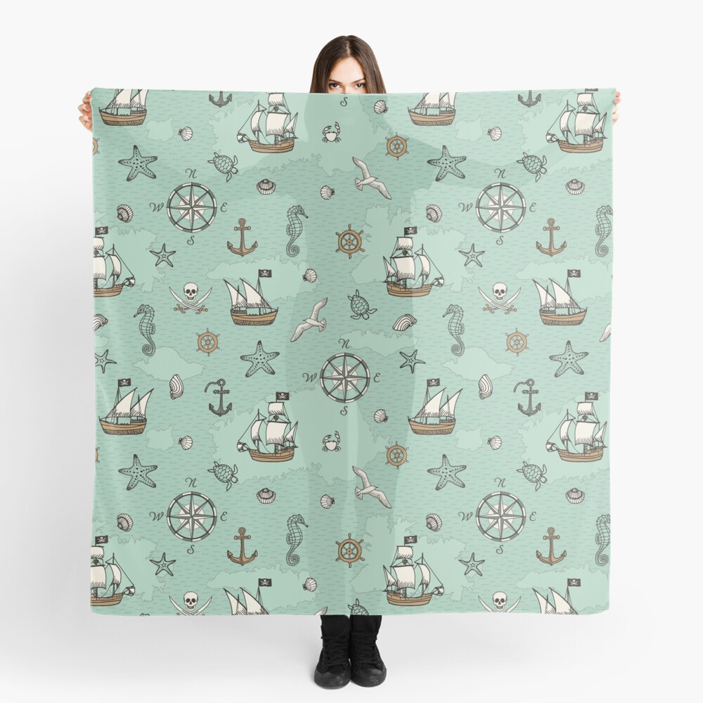 Pirate Sea (with stickers) Scarf