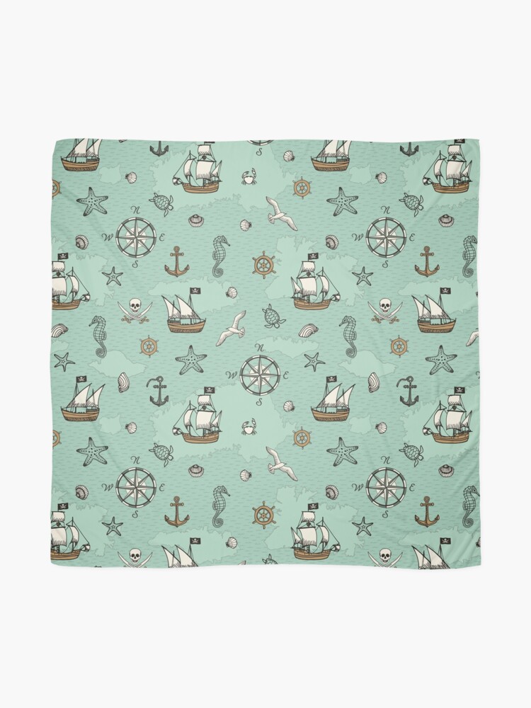 Alternate view of Pirate Sea (with stickers) Scarf