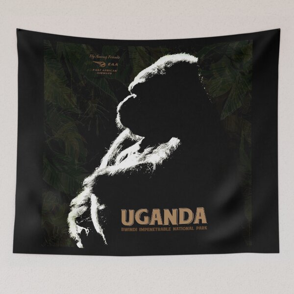 Item preview, Vintage-Style Uganda Travel Poster designed and sold by travelwitheric.