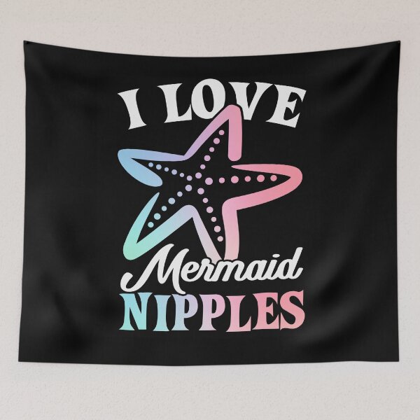 Item preview, I Love Mermaid Nipples Starfish Bra designed and sold by wrestletoys.