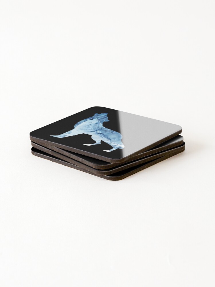 Thumbnail 4 of 5, Coasters (Set of 4), wolf howling designed and sold by Raeolus.