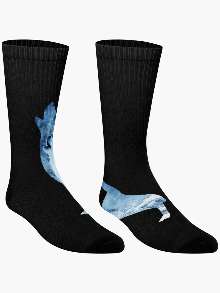 Thumbnail 3 of 5, Socks, wolf howling designed and sold by Raeolus.