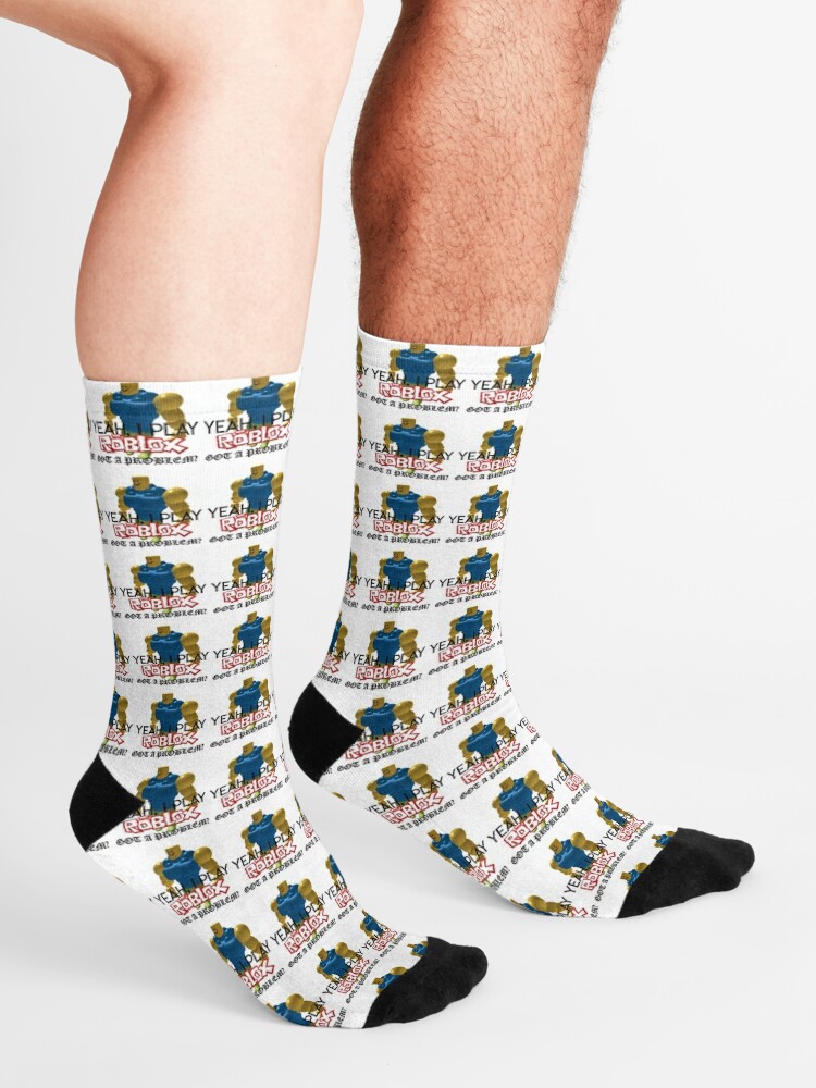 Yeah I Play Roblox Socks By Whitewreath Redbubble - roblox black skirt with socks