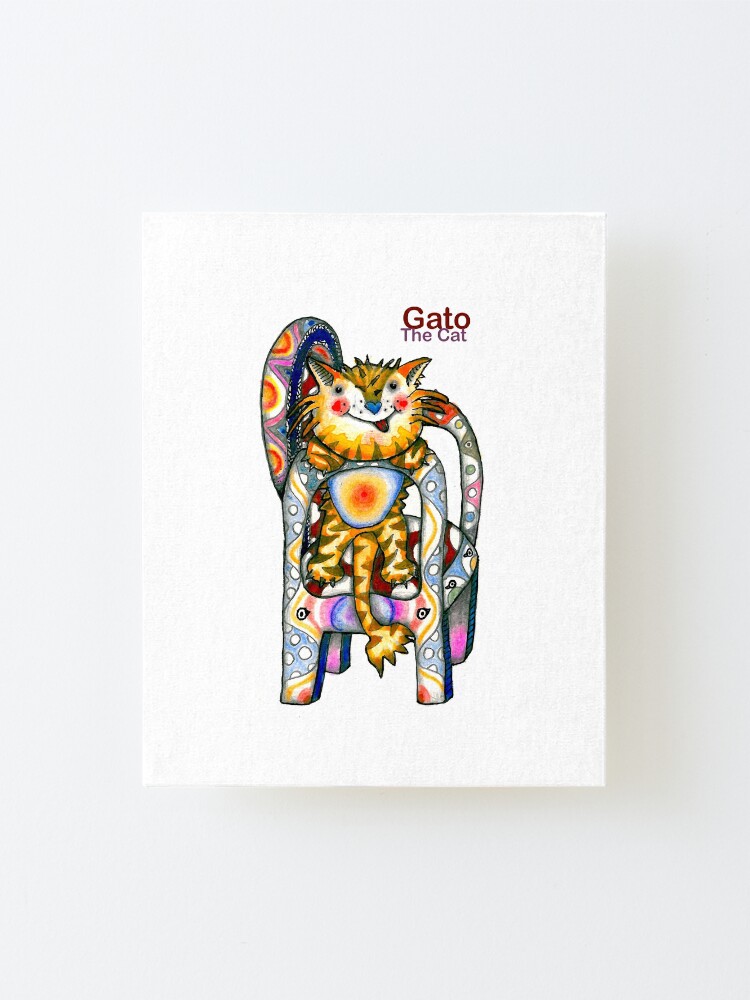 Alternate view of Gato The Cat Mounted Print