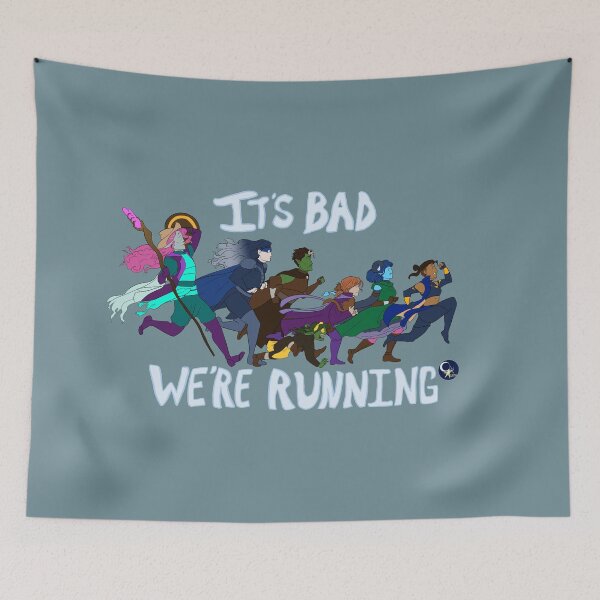 Item preview, It's Bad, We're Running designed and sold by Chyanime.