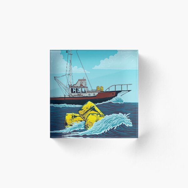 Jaws: The Orca Illustration Acrylic Block