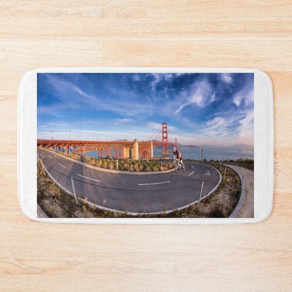 Item preview, Cyclist and Golden Gate Bridge designed and sold by Gerard Fornarotto.