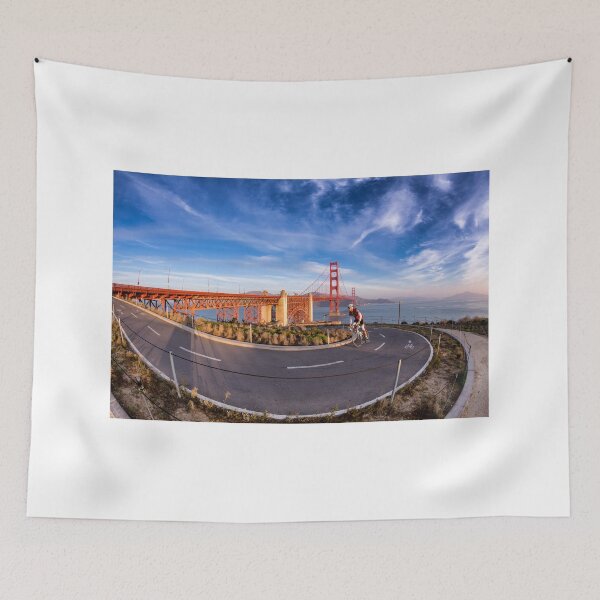 Item preview, Cyclist and Golden Gate Bridge designed and sold by Gerard Fornarotto.