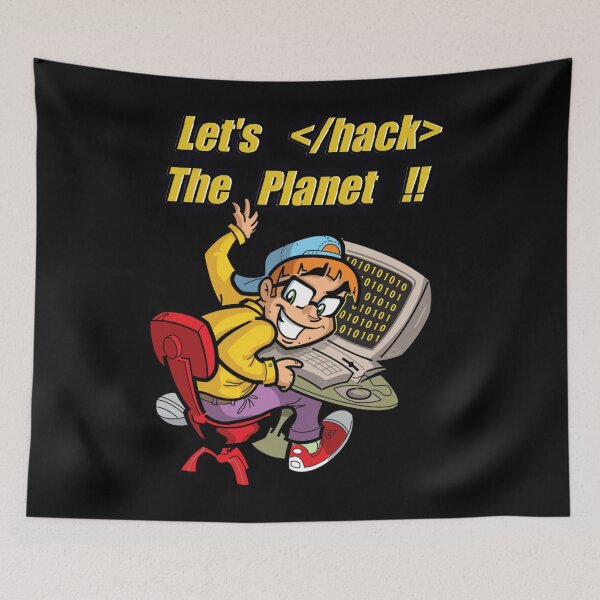 Item preview, Let's Hack The Planet !! Hacking Geek computer coding programmer  designed and sold by Kribis.