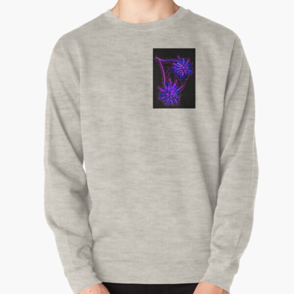 Surreal Spiky Black light Cherries Pullover Sweatshirt