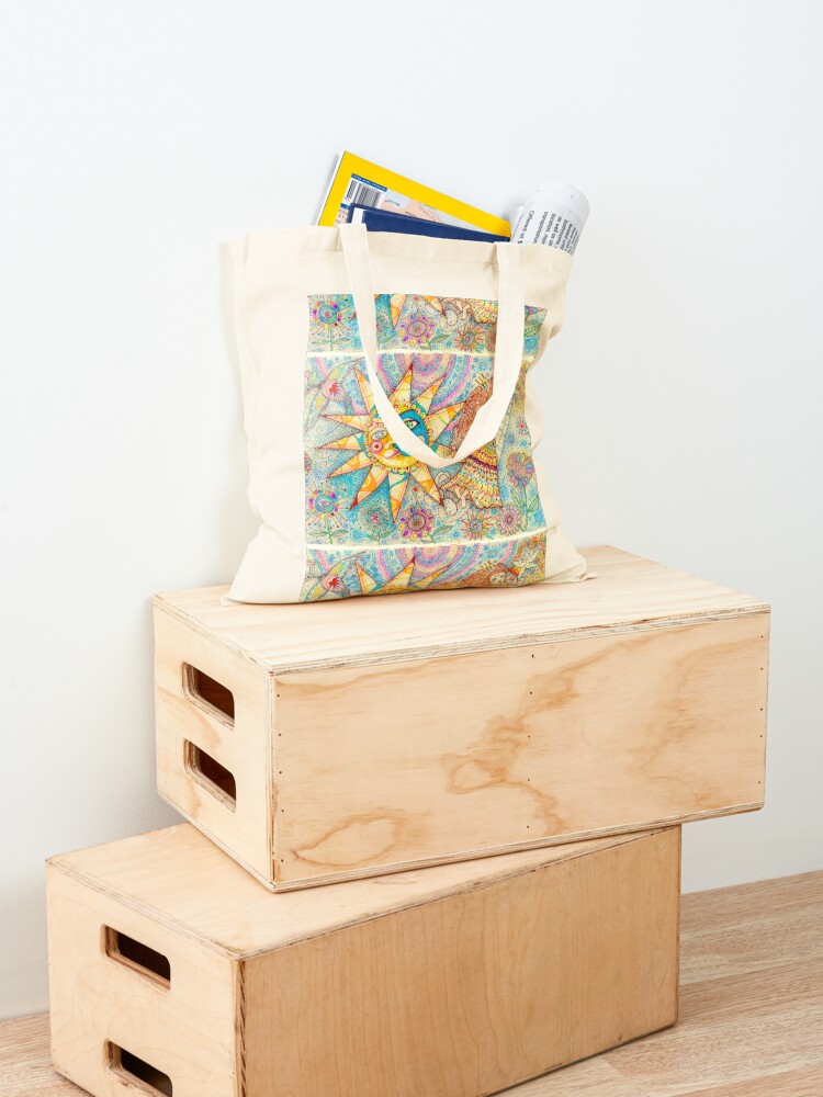 Alternate view of The Lady, The Sun and The Shooting Star Tote Bag