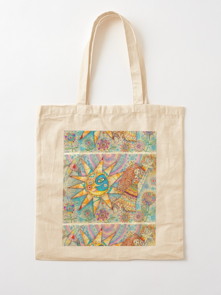 Alternate view of The Lady, The Sun and The Shooting Star Tote Bag