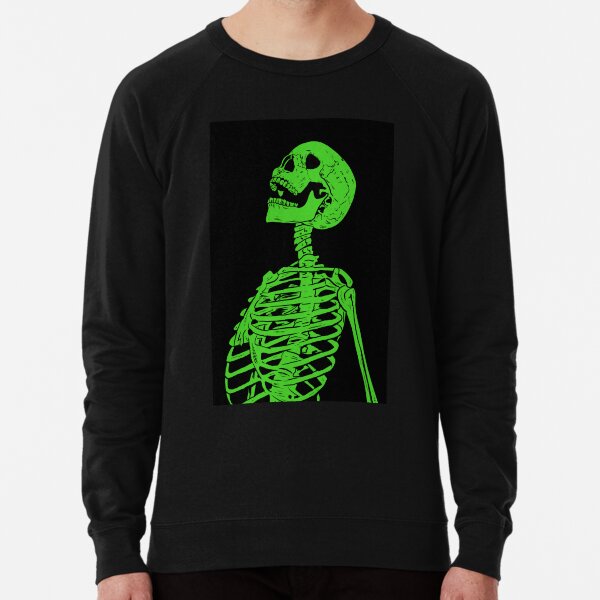Green skeleton sweatshirt cheap