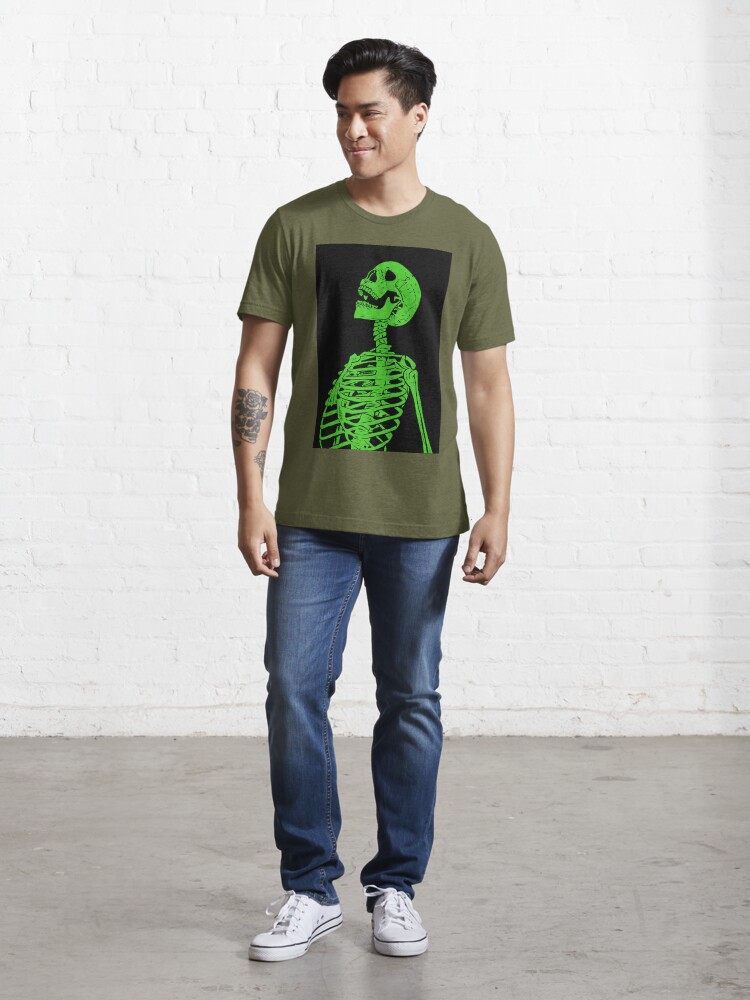 Green best sale skeleton shirt