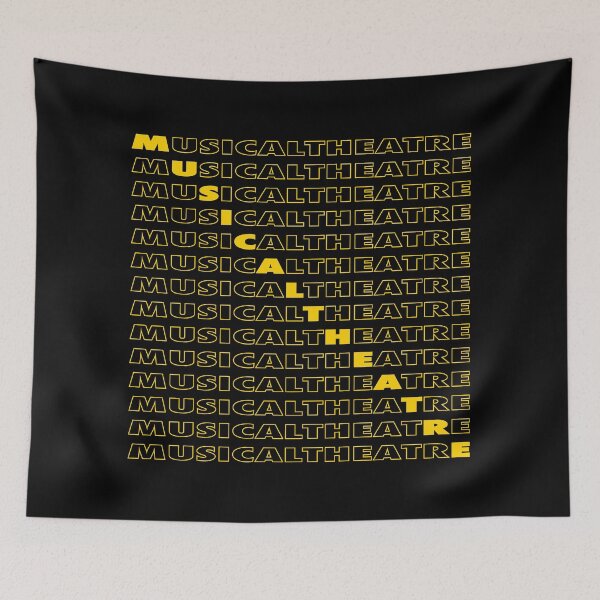 Item preview, Musical Theatre Repeating Text - Yellow designed and sold by MOREDANKMEMES.