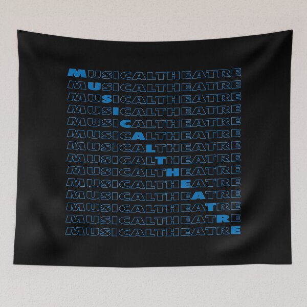 Item preview, Musical Theatre Repeating Text - Blue designed and sold by MOREDANKMEMES.