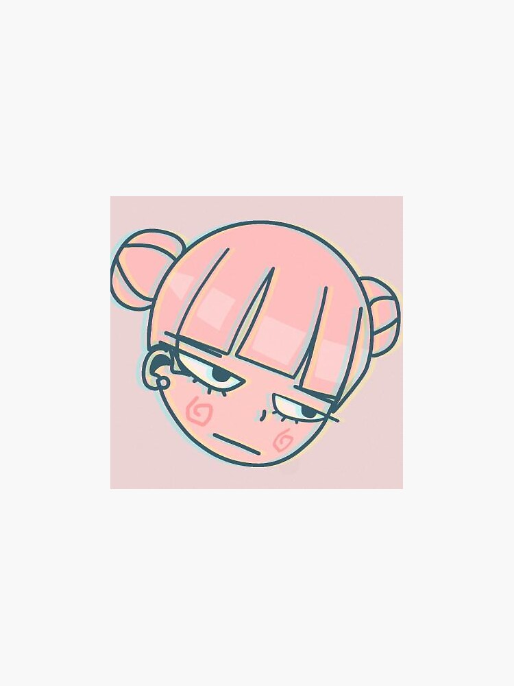 "annoyed girl with bangs" Sticker for Sale by zaneww Redbubble