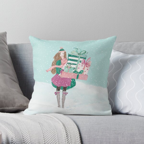 Christmas Fashionista Throw Pillow