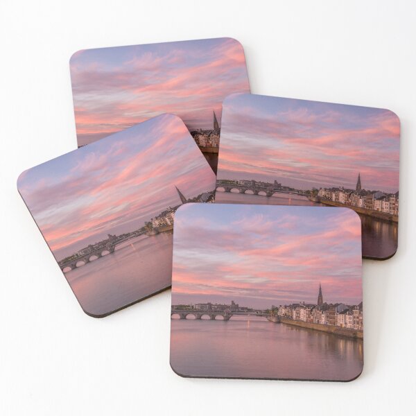 Item preview, Colorful sunset over the river Maas in Maastricht, The Netherlands designed and sold by Bert Beckers.