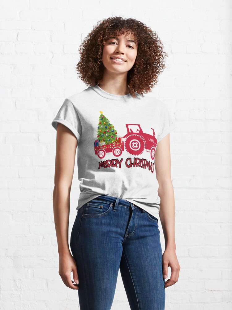 Discover Tracteur Joyeux Noël Père Noël T-Shirt