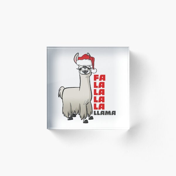 Fa La La Llama Acrylic Block