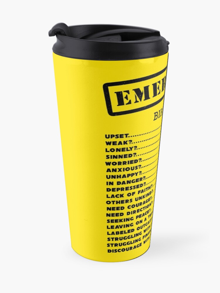 Alternate view of Emergency Bible Numbers Travel Mug
