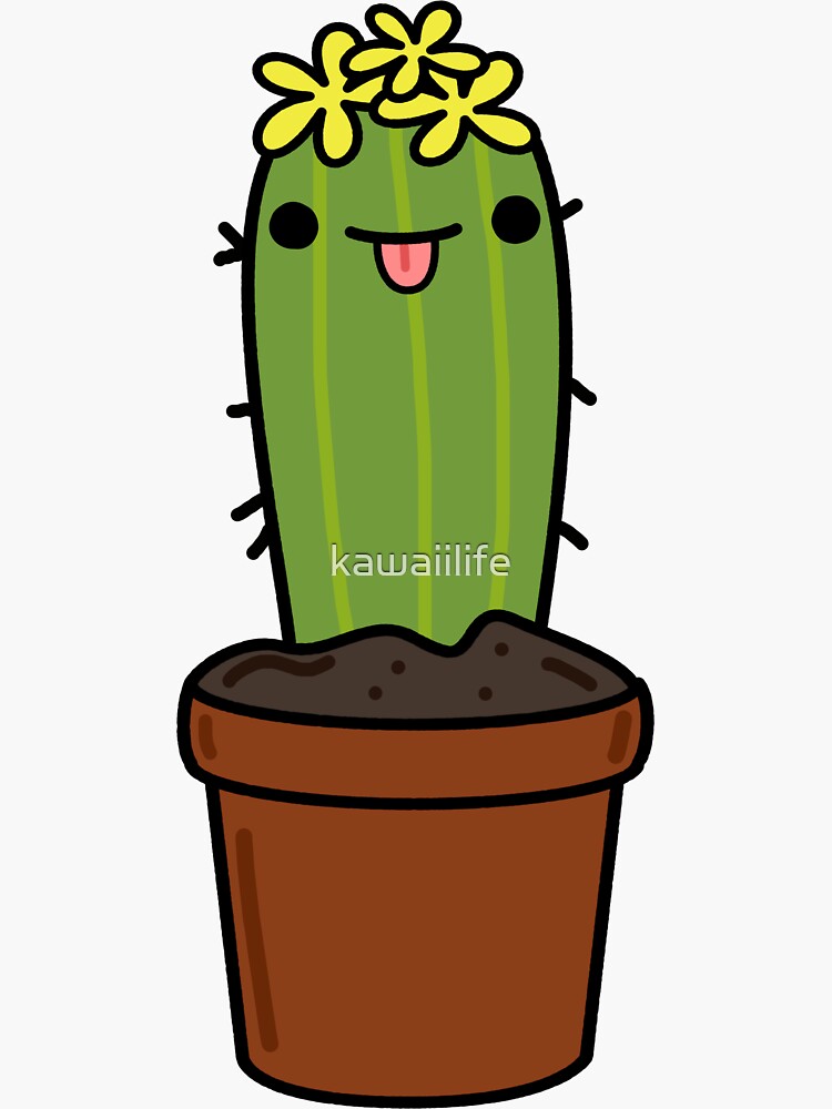 Kawaii Cactus 5 Sticker By Kawaiilife Redbubble 1570