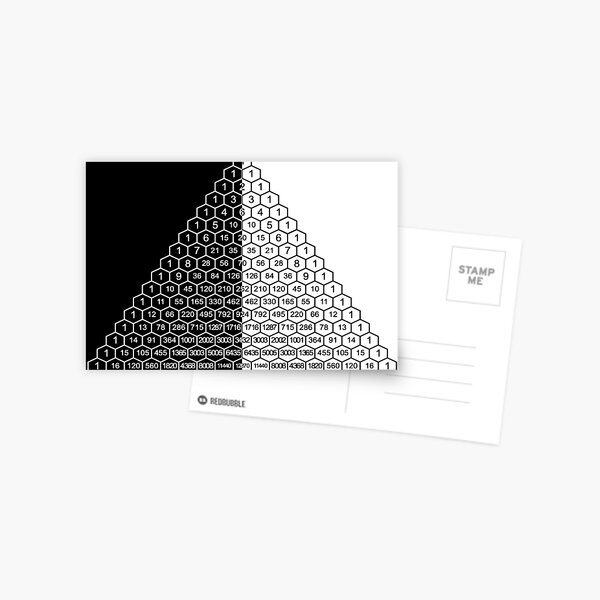 In mathematics, Pascal's triangle is a triangular array of the binomial coefficients Postcard
