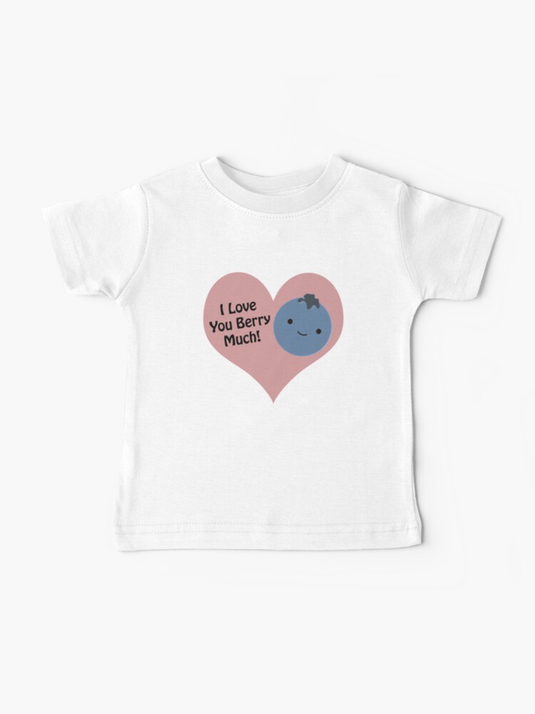 Thumbnail 1 of 2, Baby T-Shirt, I love you berry much blueberry designed and sold by Eggtooth.