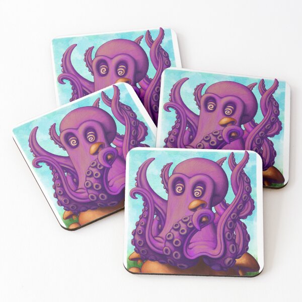 Item preview, Octopus on Mushrooms #2 designed and sold by Paul Van de Carr.