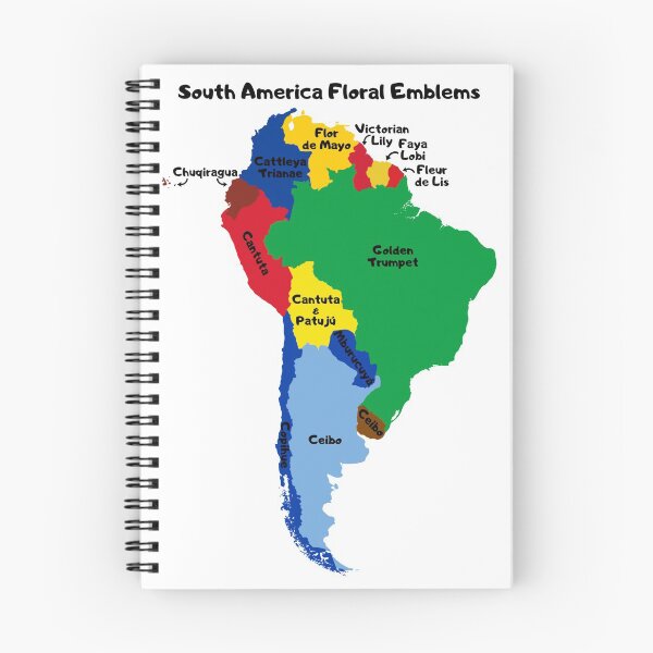 Item preview, South America Floral Emblems Map designed and sold by InVisibleColors.