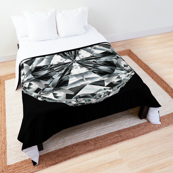 diamond, gemstone, gem, jewel, rhinestone, allotrope, corundum, ice, lozenge, paragon, rhombus, rock, solitaire, zircon, bort, brilliant, jager Comforter