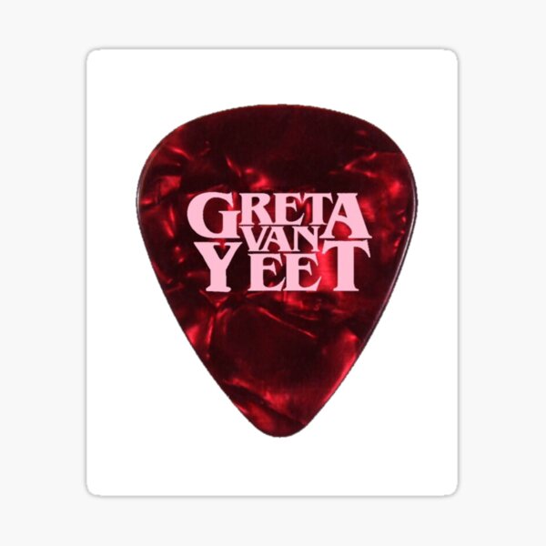 Greta Van Yeet Guitar Pick Sticker