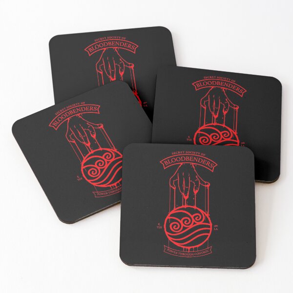 Bloodbender Secret Society Avatar-Inspired Design Coasters (Set of 4)