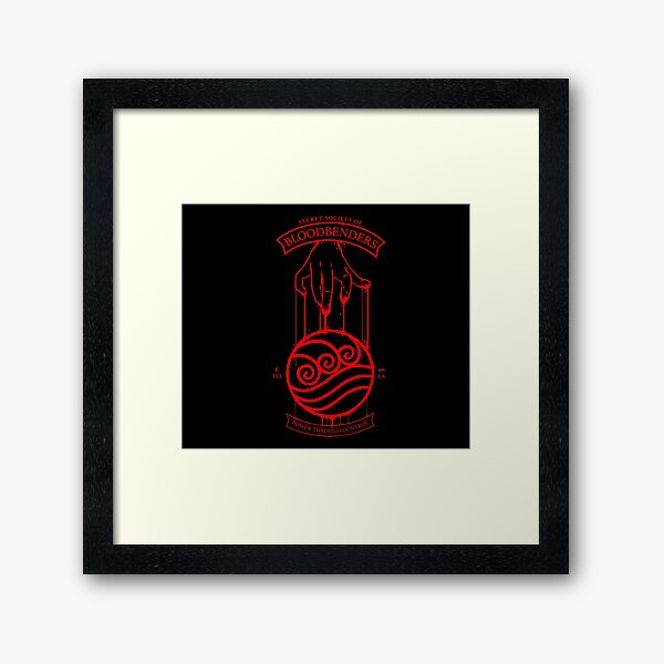 Bloodbender Secret Society Avatar-Inspired Design Framed Art Print